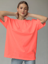 Coast Oversize Tee - Neon Coral