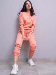 Blanche Fluffy Tie Dye (Winter) Sweat Set Peach