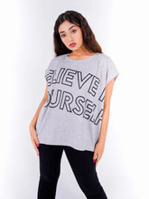 Believe In Yourself Top - Ash Grey