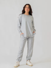 Berlin Top Stitching Matching Set (Summer) - Heather Grey