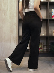 Belle Wide Leg Trouser (Summer) - Black