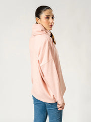 Elkin High Neck Fleece Top - Heather Pink