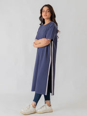 Eve Side Slit Maxi Dress - Violet Blue