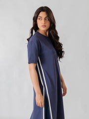 Eve Side Slit Maxi Dress - Violet Blue