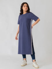 Eve Side Slit Maxi Dress - Violet Blue