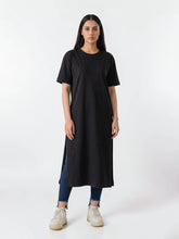 Eve Side Slit Maxi Dress - Solid Black