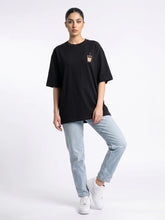 Iced Coffee Oversized Tee - Black