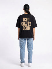 Iced Coffee Oversized Top - Black