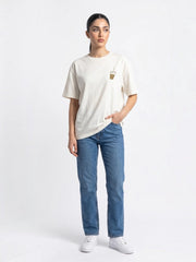 Iced Coffee Oversized Top - White