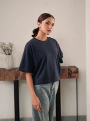 Jules Top (Summer) - Oxford Blue