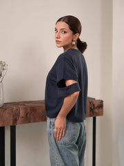 Jules Top (Summer) - Oxford Blue