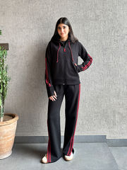 Quinn Hoodie Matching Set (Winter) - Black