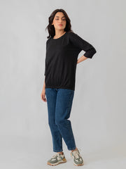Rylee Batwing Sleeve Top - Black