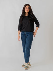 Rylee Batwing Sleeve Top - Black