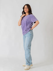 Sage Oversized Mineral Washed Top - Purple