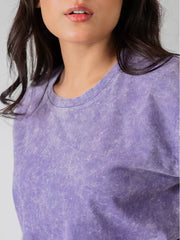 Sage Oversized Mineral Washed Top - Purple