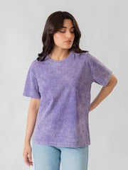 Sage Oversized Mineral Washed Top - Purple
