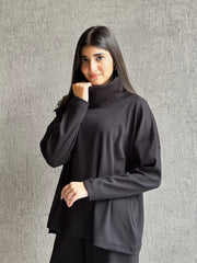 Yula High Neck (Winter) - Smoky Black