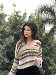 Cropped Multicolor Sweater