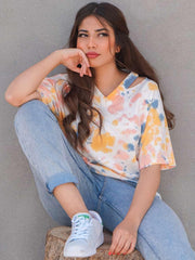Multicolor Tie Dye Top