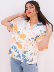 Multicolor Tie Dye Top