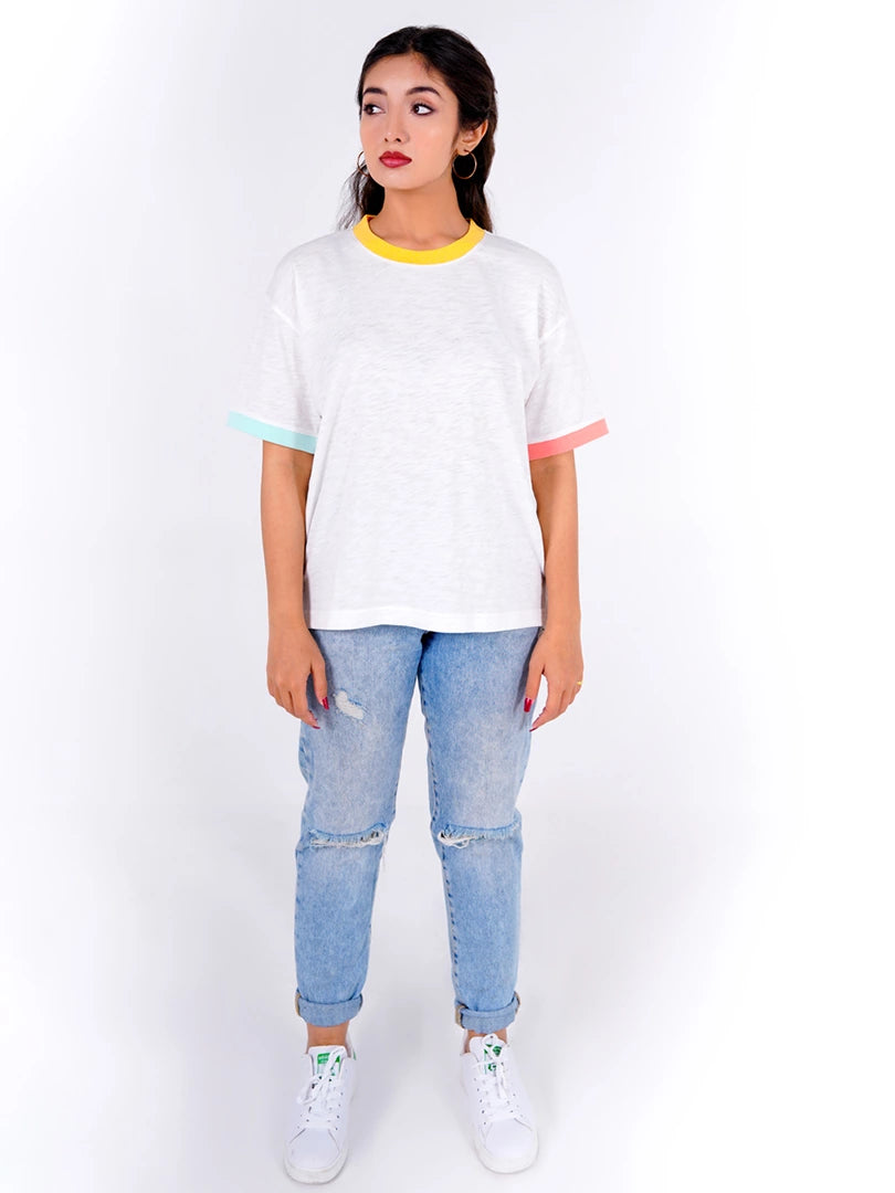 Shop Online girls white tee