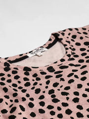 Animal Print Sweatshirt (Heather Pink)