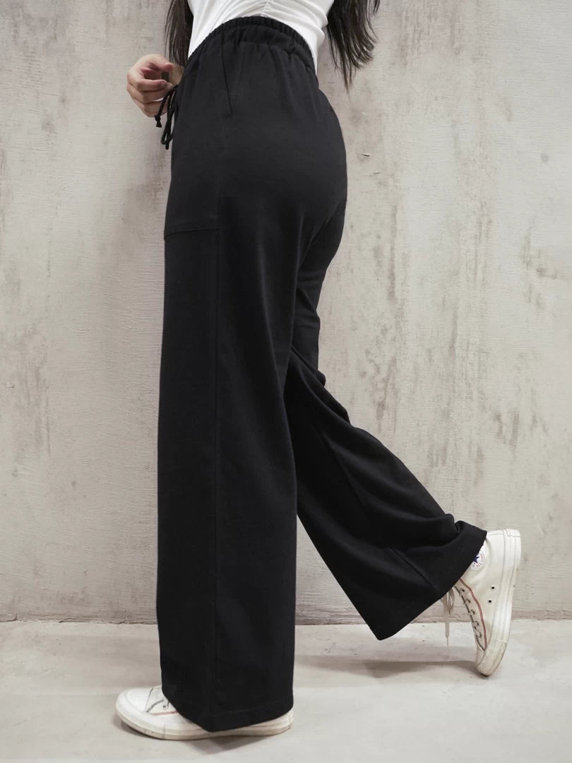 Belle Wide Leg Trouser (Summer) - Black