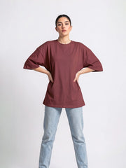 Coast Oversize Tee - Berry