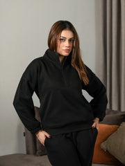 Ronin Half Zip Matching Set (Winter) - Black