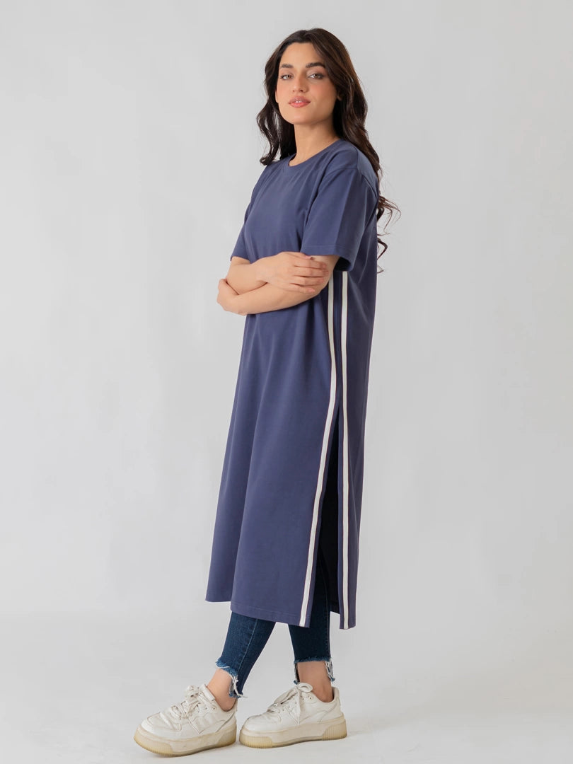 Eve Side Slit Maxi Dress - Violet Blue