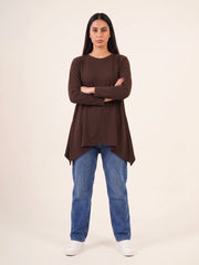Florens Flare Top - Chocolate Brown