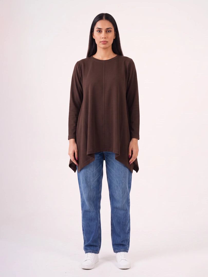 Florens Flare Top - Chocolate Brown
