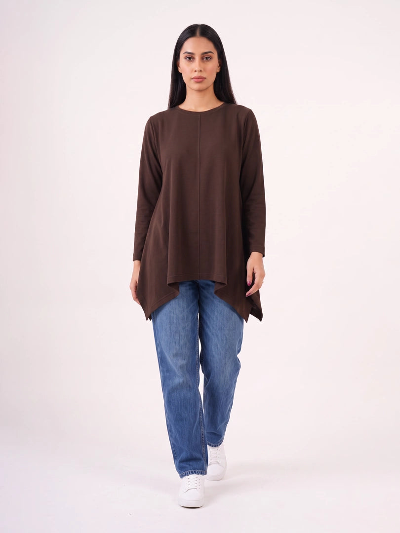 Florens Flare Top - Chocolate Brown