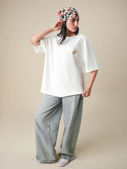 Iced Coffee Oversized Tee - White