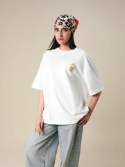 Iced Coffee Oversized Tee - White