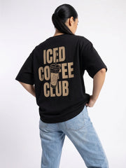 Iced Coffee Oversized Tee - Black