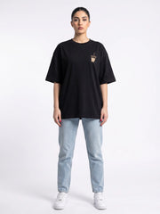 Iced Coffee Oversized Tee - Black