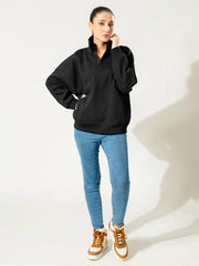 Kai American Oversized Sweatshirt - Black