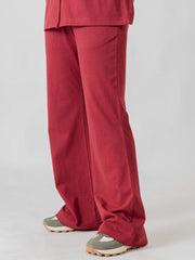 Larissa Casual Button Down Matching Set (Summer) - Berry