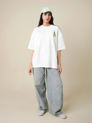 Matcha Morning Oversized Tee - White