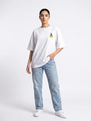 Matcha Morning Oversized Tee - White