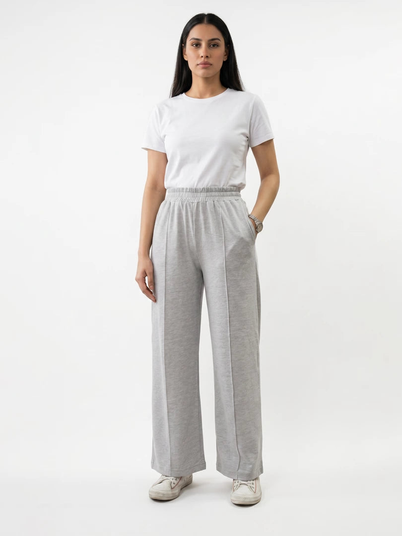 Moosta Straight Leg Trouser (Summer) - Heather Grey