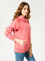 Naia Fleece Pullover Hoodie - Lychee Pink