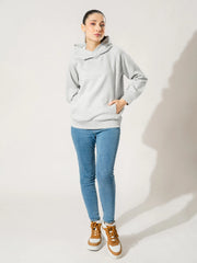 Naia Fleece Pullover Hoodie - Heather Grey