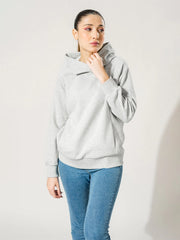 Naia Fleece Pullover Hoodie - Heather Grey