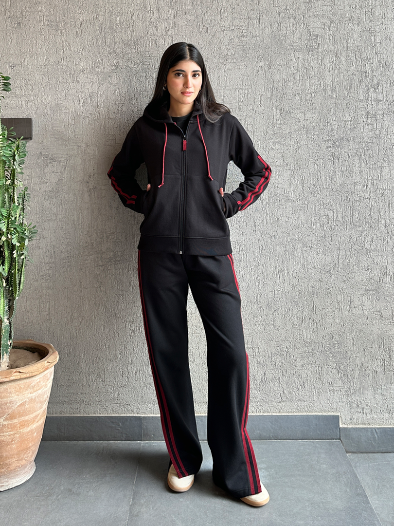 Quinn Hoodie Matching Set (Winter) - Black