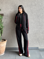 Quinn Hoodie Matching Set (Winter) - Black