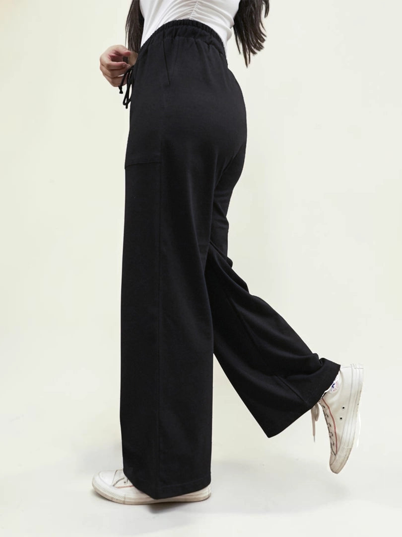 Belle Wide Leg Trouser (Summer) - Black