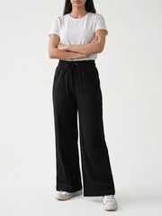 Belle Wide Leg Trouser (Summer) - Black